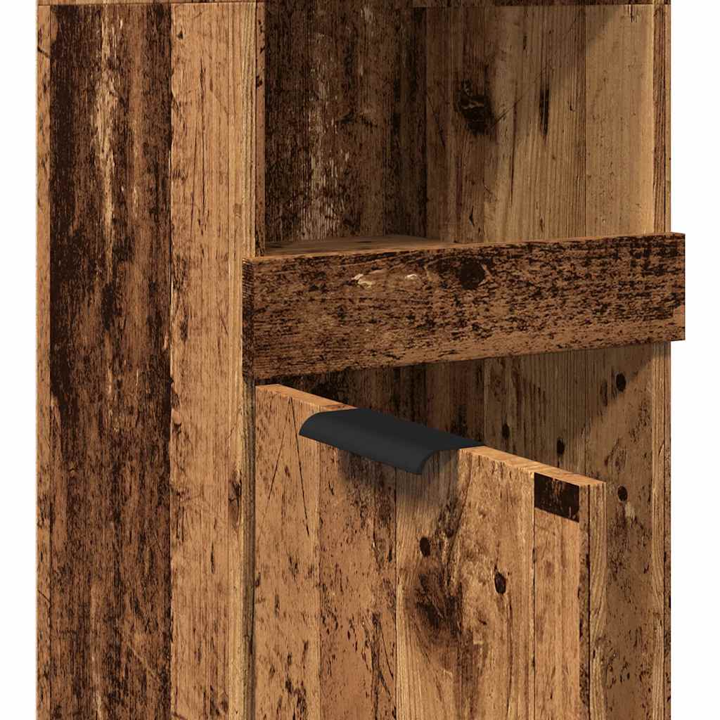 Bathroom Cabinet Reclaimed Wood 32x34x188.5 cm