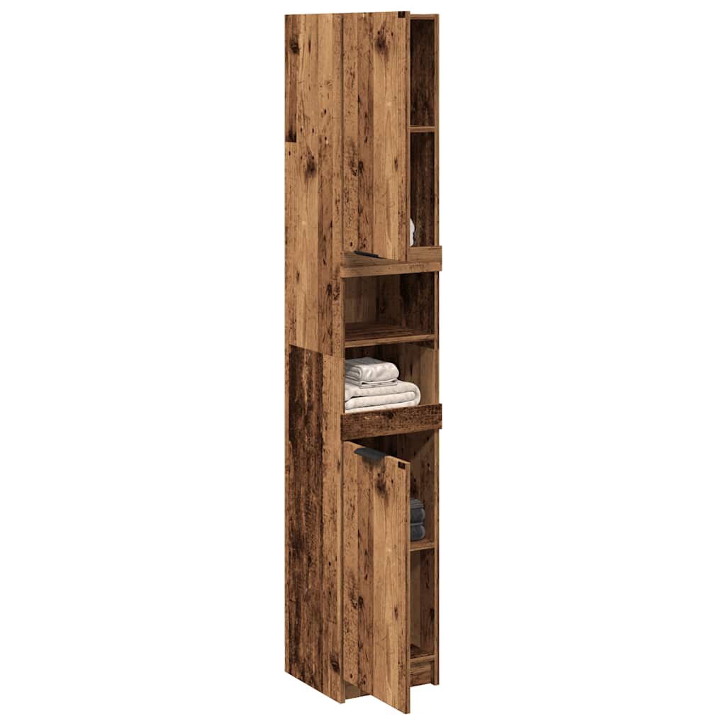Bathroom Cabinet Reclaimed Wood 32x34x188.5 cm