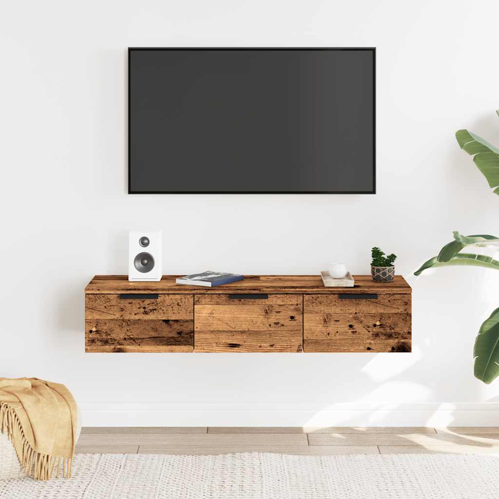 Sienas skapis Old Wood 102x30x20 cm inženierijas koksne