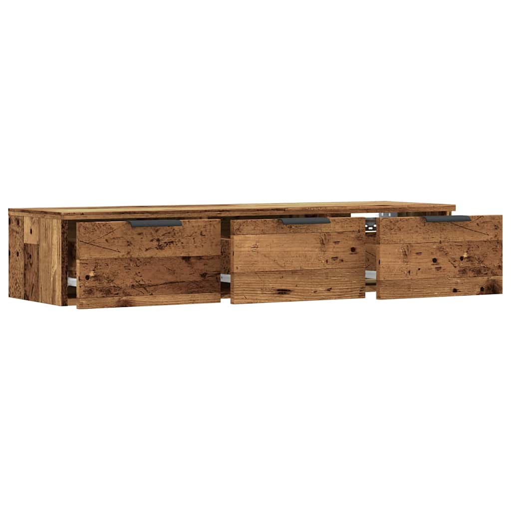Sienas skapis Old Wood 102x30x20 cm inženierijas koksne