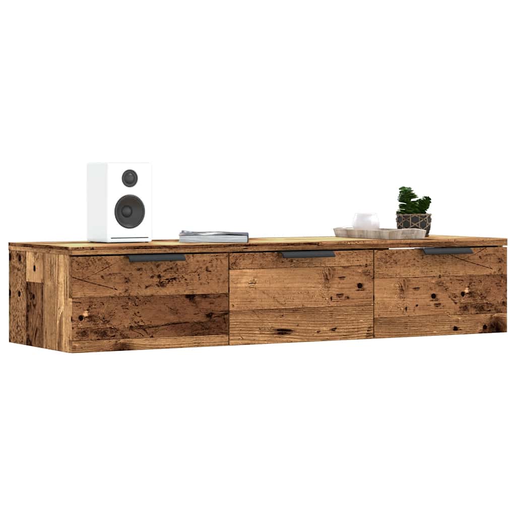 Sienas skapis Old Wood 102x30x20 cm inženierijas koksne