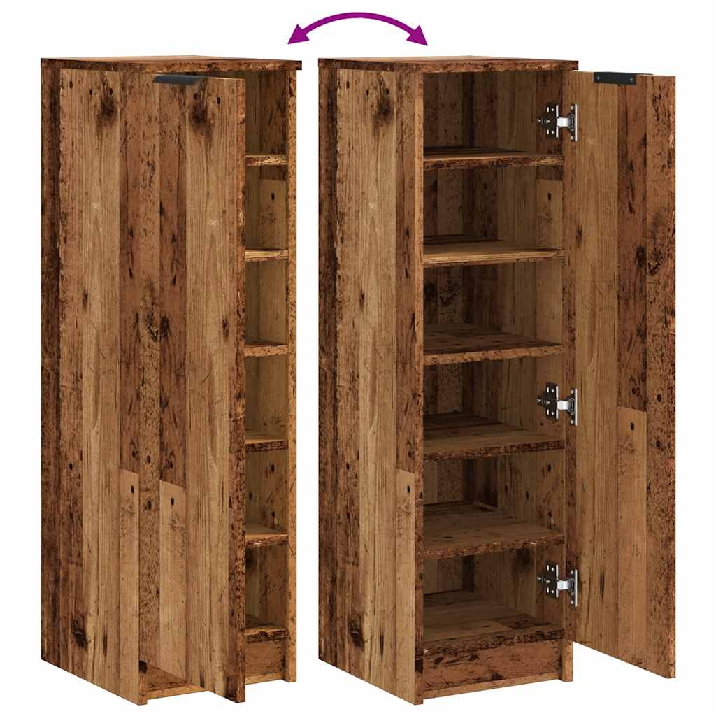 Shoe cabinet, wood, 29.5x35x100.5cm, engineered wood