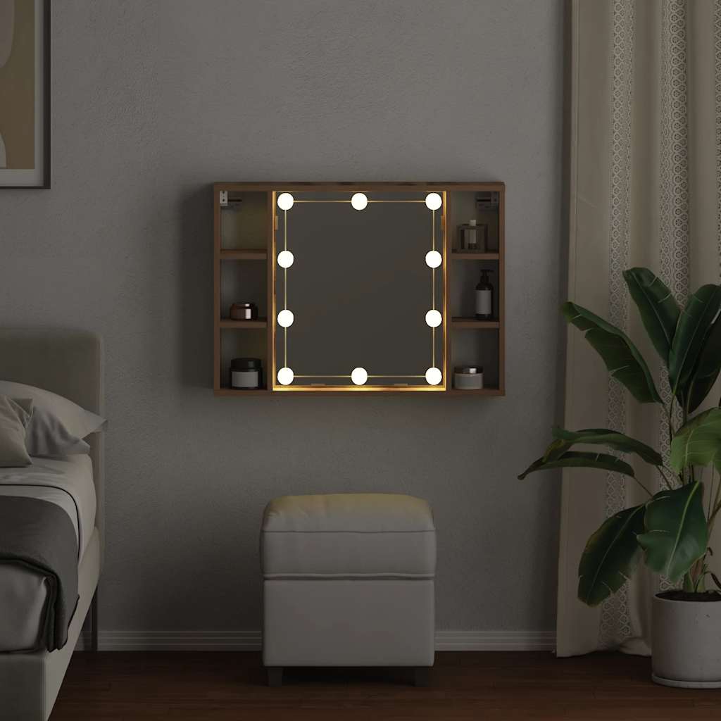Veidrodinė spintelė su LED apšvietimu, artisano, 76x15x55cm