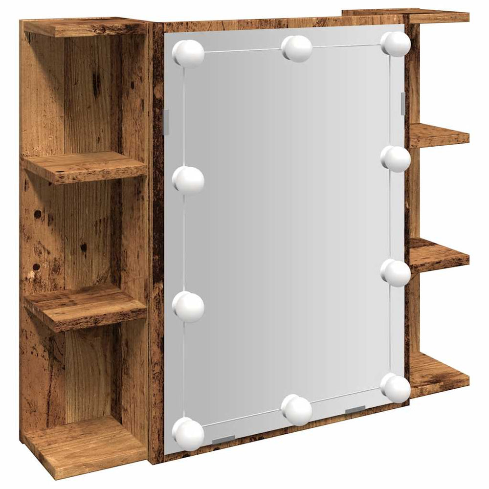 veidrodinė spintelė su LED Old Wood 70x16,5x60 cm