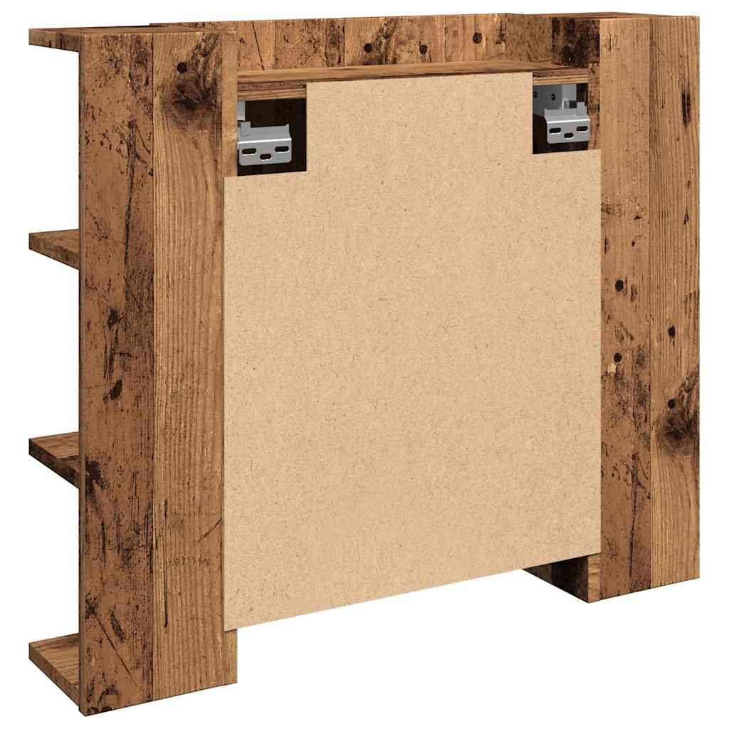 veidrodinė spintelė su LED Old Wood 70x16,5x60 cm