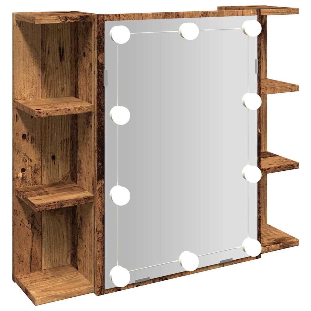 veidrodinė spintelė su LED Old Wood 70x16,5x60 cm