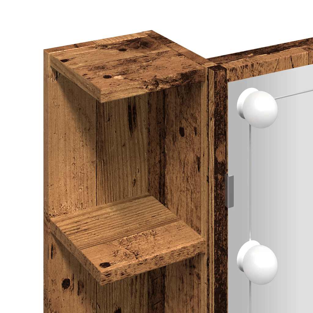 veidrodinė spintelė su LED Old Wood 70x16,5x60 cm