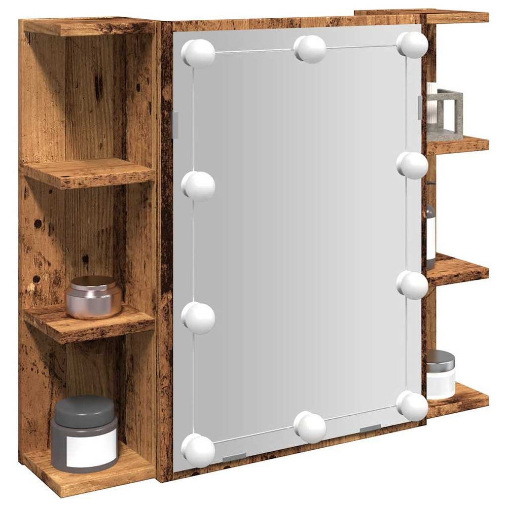 veidrodinė spintelė su LED Old Wood 70x16,5x60 cm