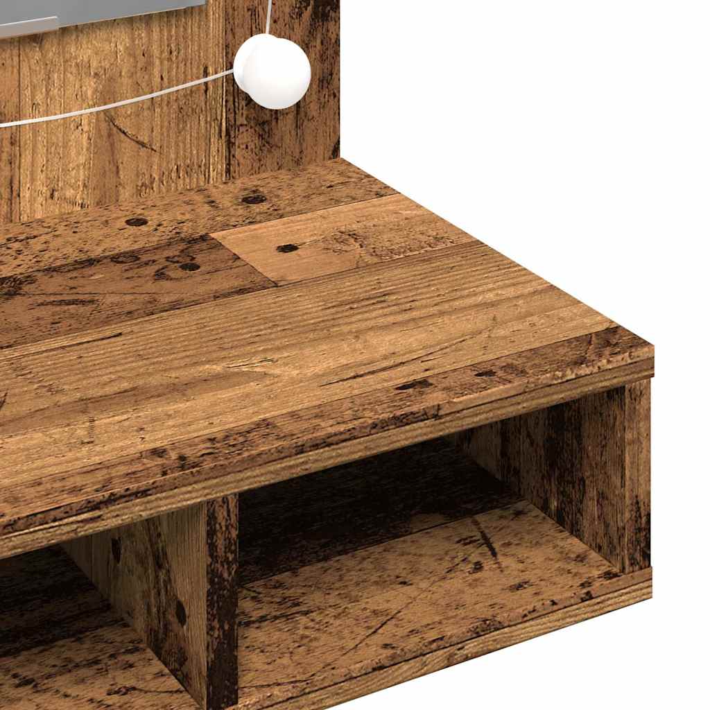 veidrodinė spintelė su LED Old Wood 90x31,5x62 cm