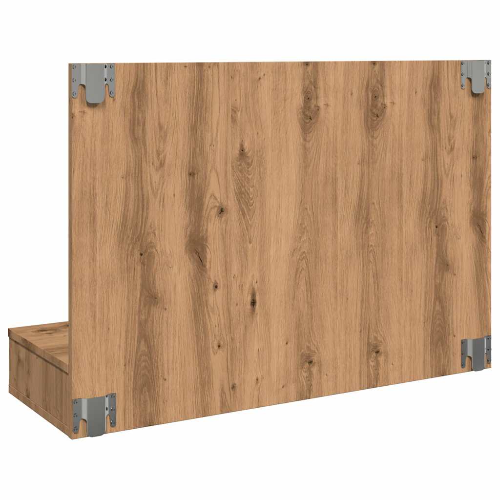 Spoguļa skapītis ar LED, ozola krāsā, 90x31,5x62 cm