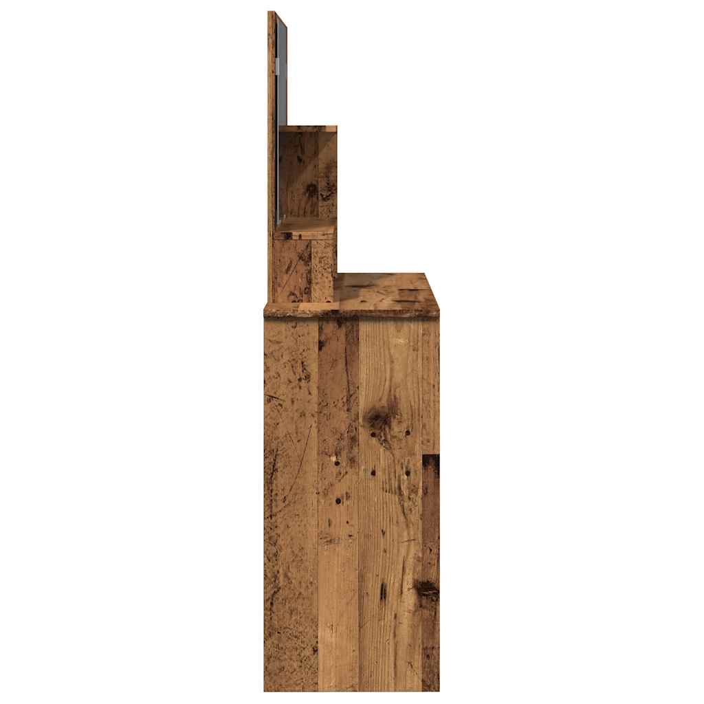Tualetes galdiņš ar spoguli, vecs koks 86,5x35x136 cm