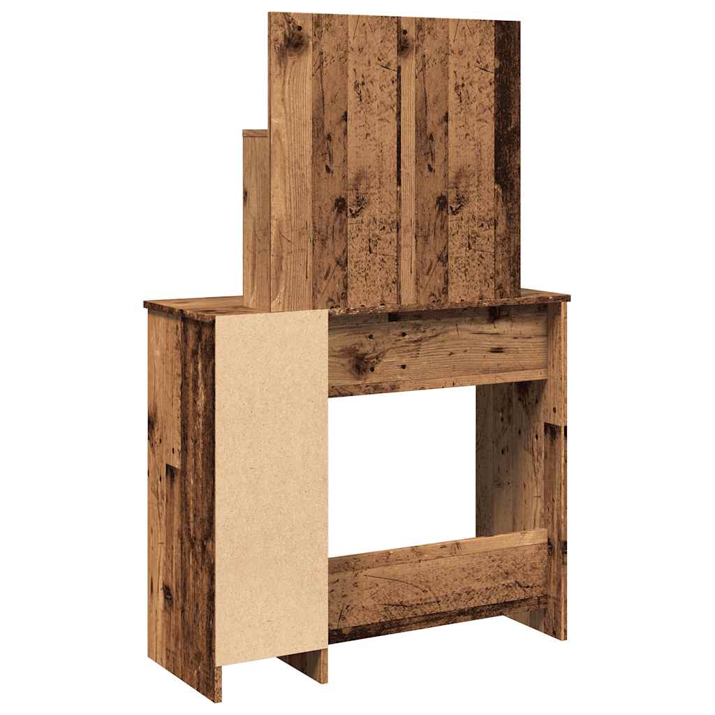 Tualetes galdiņš ar spoguli, vecs koks 86,5x35x136 cm