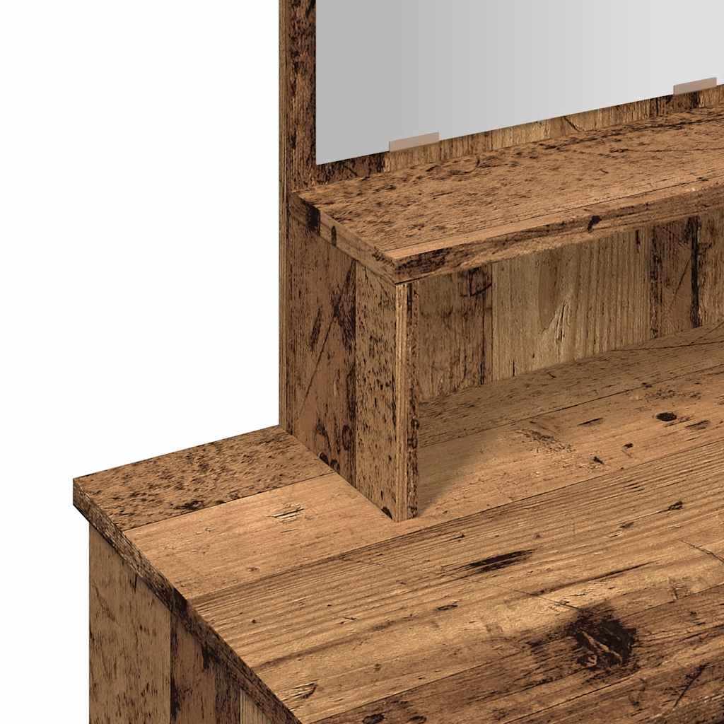 Tualetes galdiņš ar spoguli, vecs koks 86,5x35x136 cm