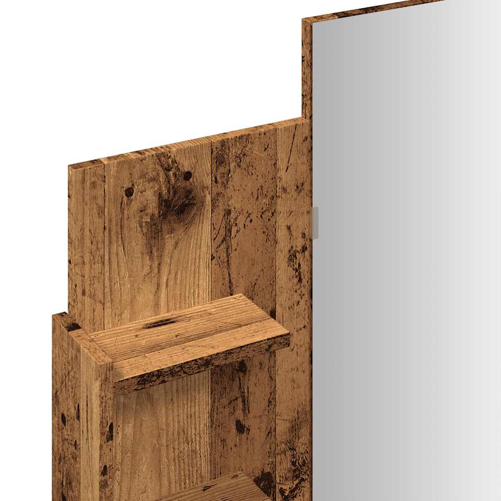 tualetinis staliukas su veidrodžiu Old Wood 96x39x142 cm