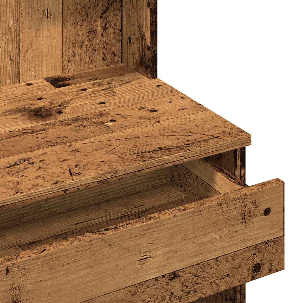 tualetinis staliukas su veidrodžiu Old Wood 96x39x142 cm
