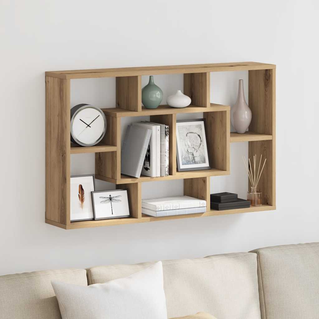 sienas plaukts Artisan ozols 85x16x52,5cm inženierijas koksne