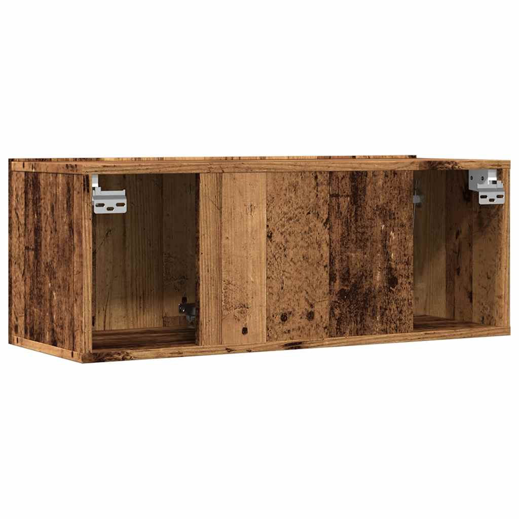 Sieninės TV spintelės, 2vnt., sendintos medienos, 80x30x30cm