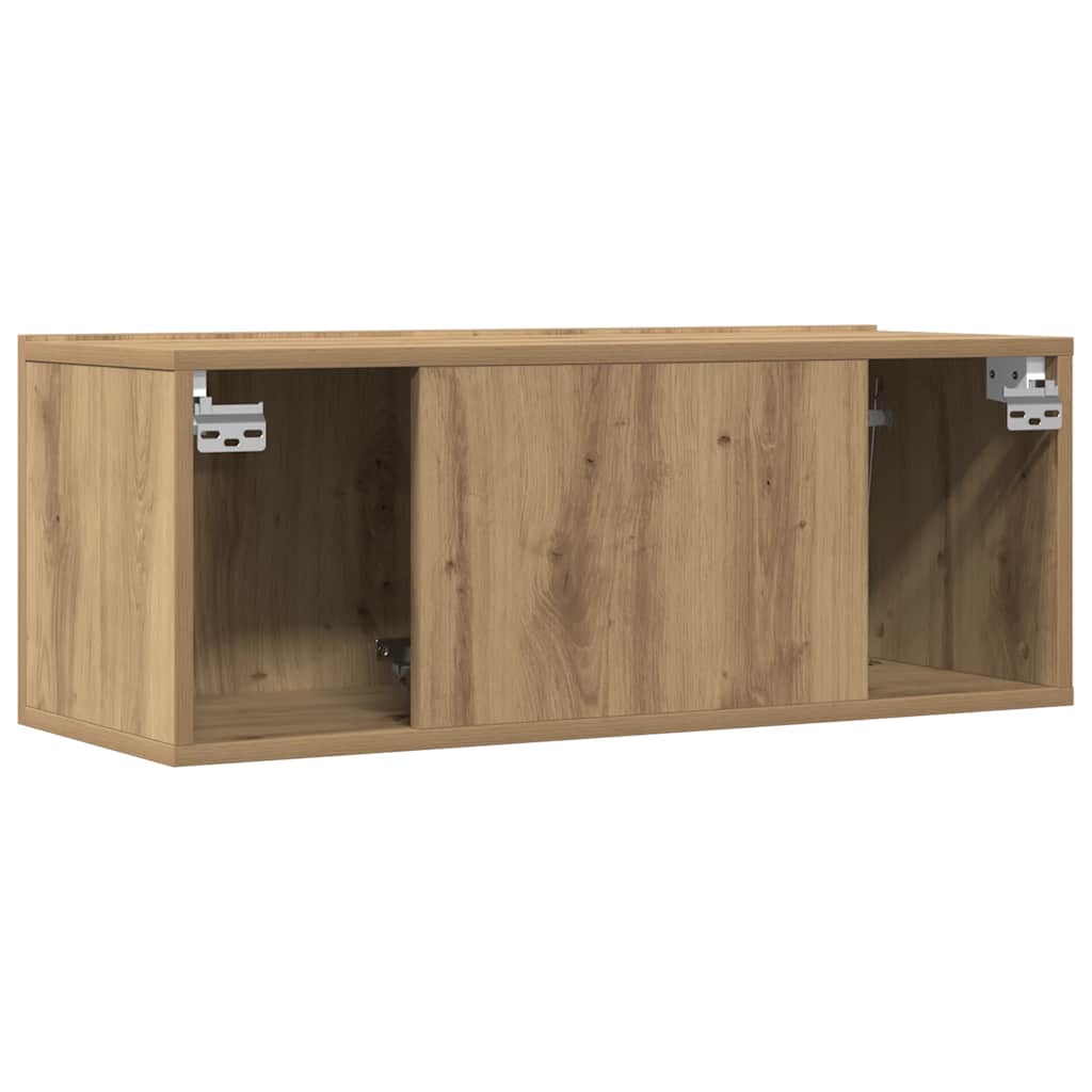Sieninės TV spintelės, 2vnt., artisano ąžuolo, 80x30x30cm