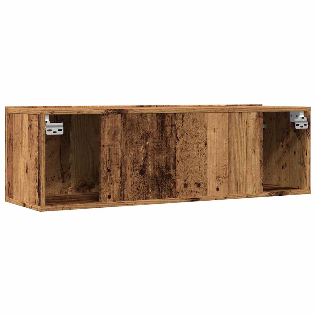 Sieninės TV spintelės, 2vnt., sendintos medienos, 100x30x30cm