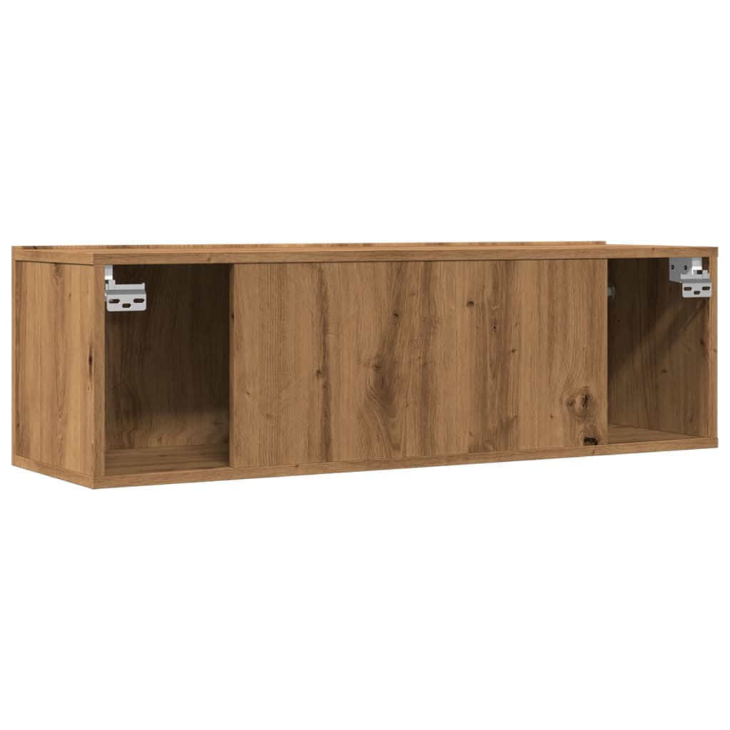 Sieninės TV spintelės, 2vnt., artisano ąžuolo, 100x30x30cm