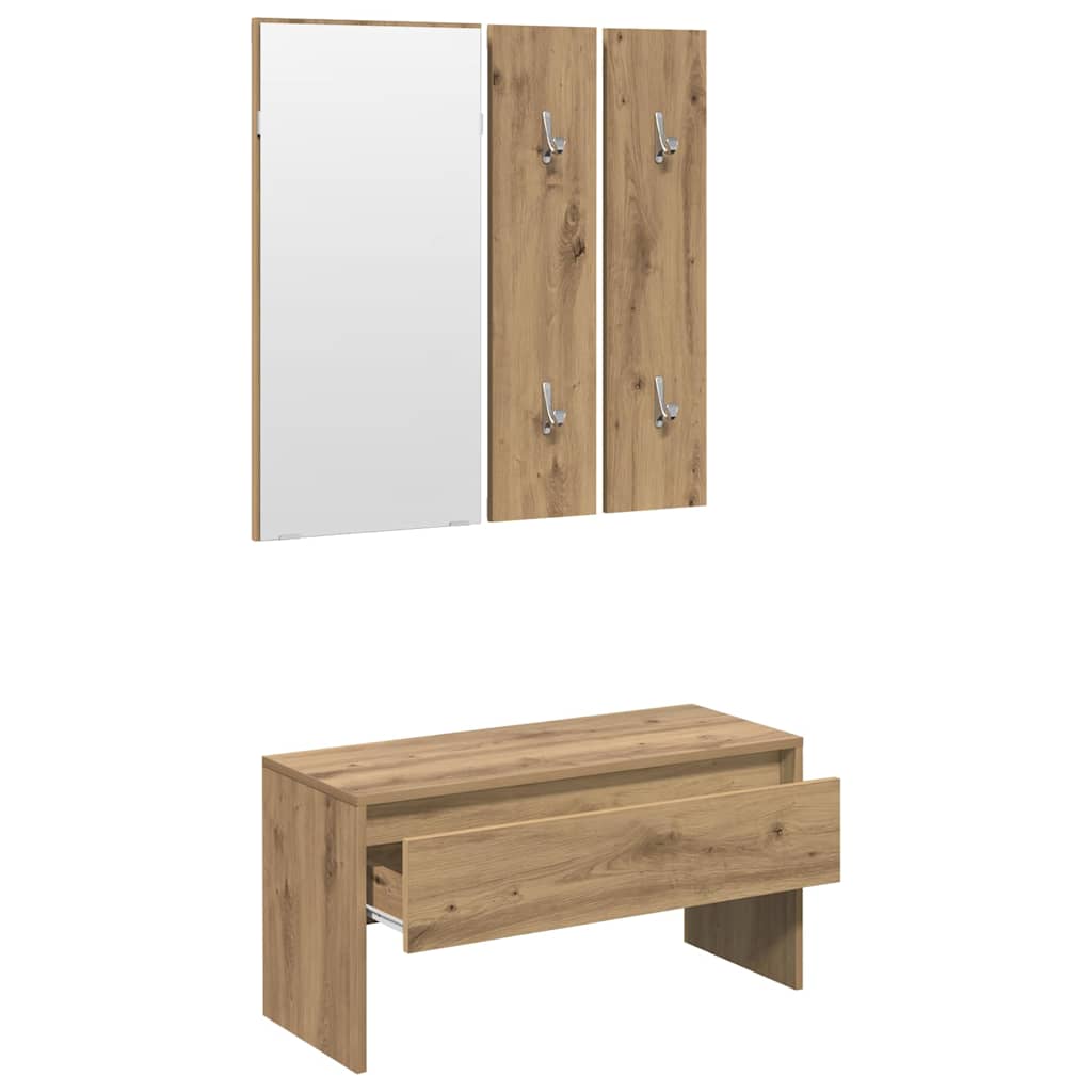 prieškambario baldų komplektas Artisan Oak Engineered Wood