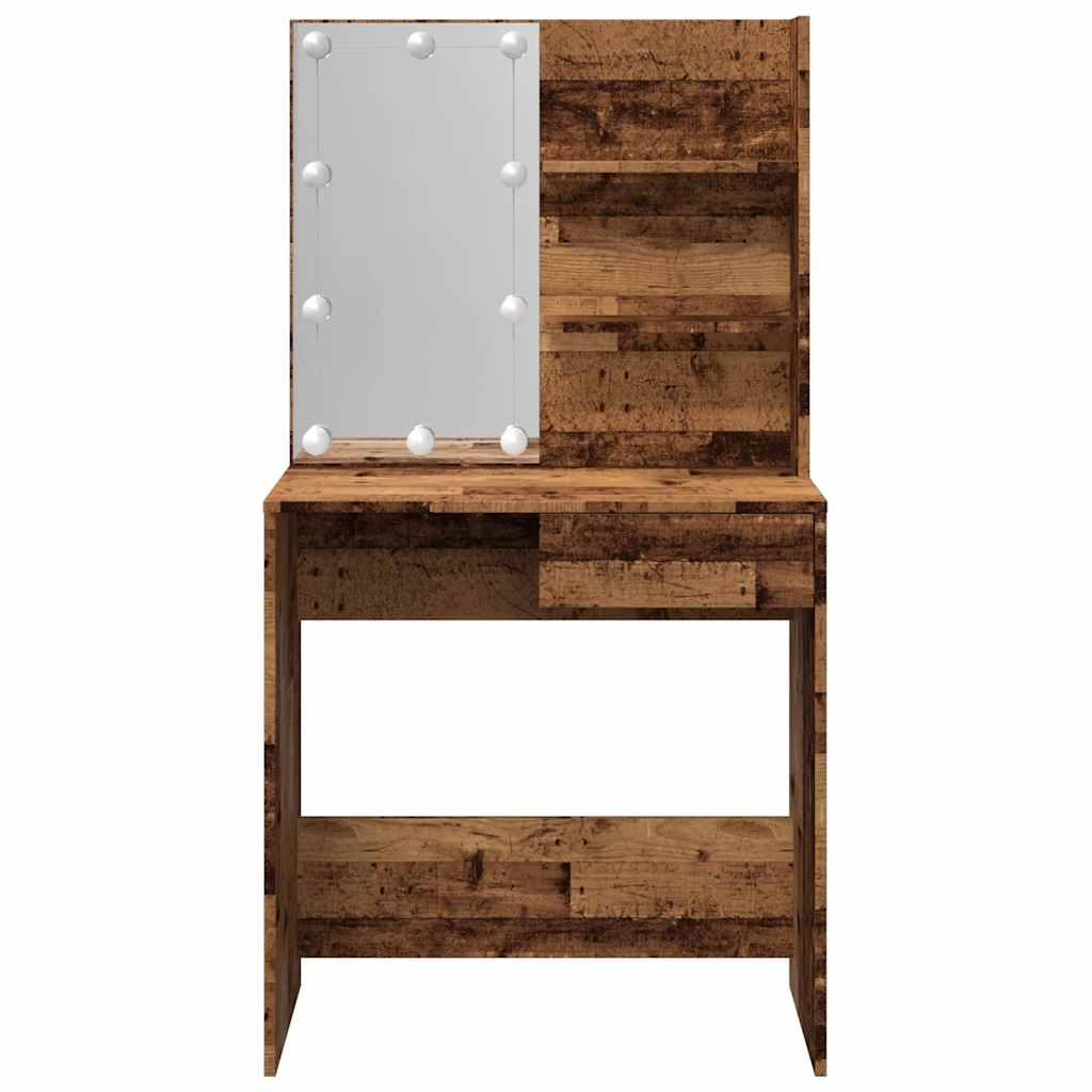 Tualetes galdiņš ar LED Old Wood 74,5x40x141 cm