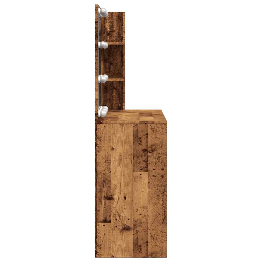 Tualetes galdiņš ar LED Old Wood 74,5x40x141 cm