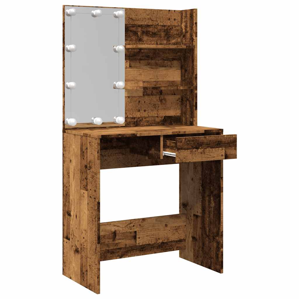 Tualetes galdiņš ar LED Old Wood 74,5x40x141 cm