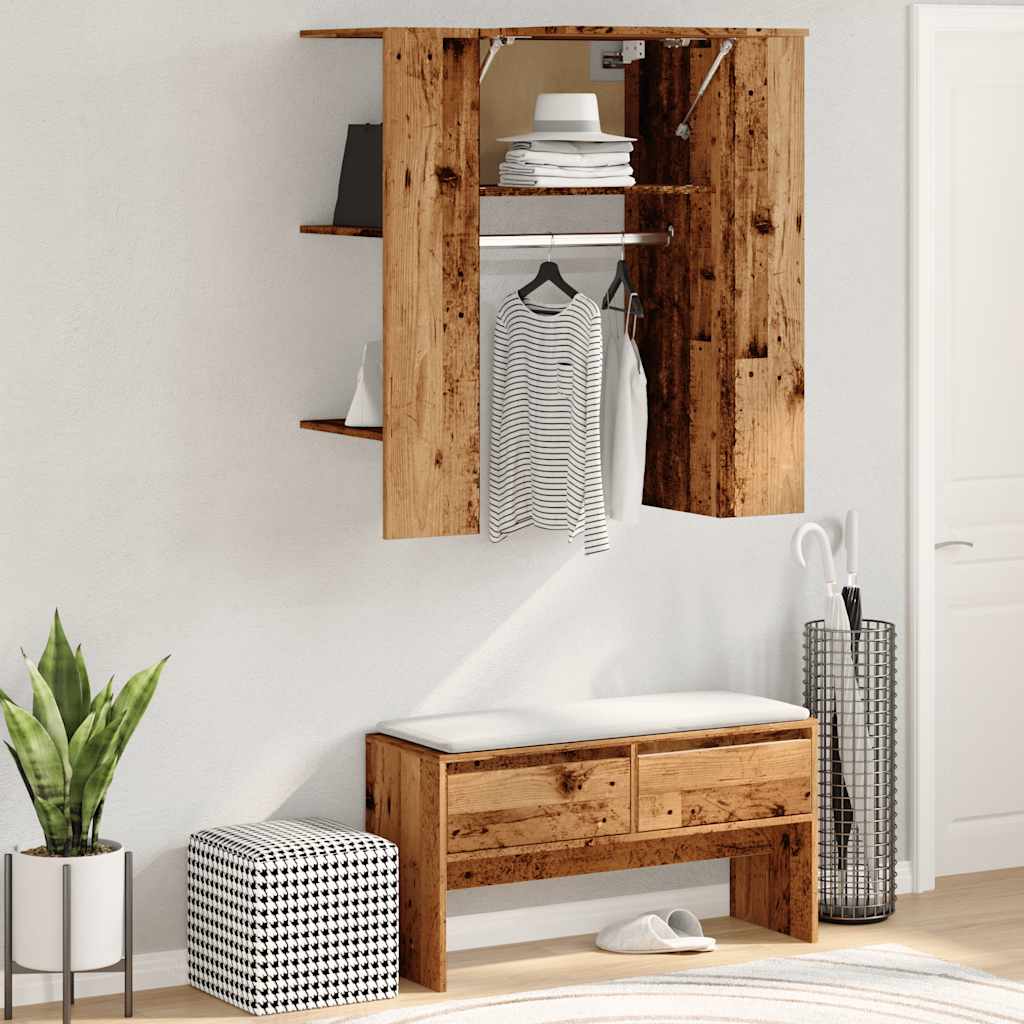 Prieškambario spintelė Old Wood 97,5x37x99cm Inžinerinė mediena