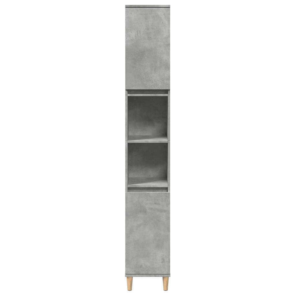 Bathroom cabinet, concrete grey, 30x30x190cm, wood