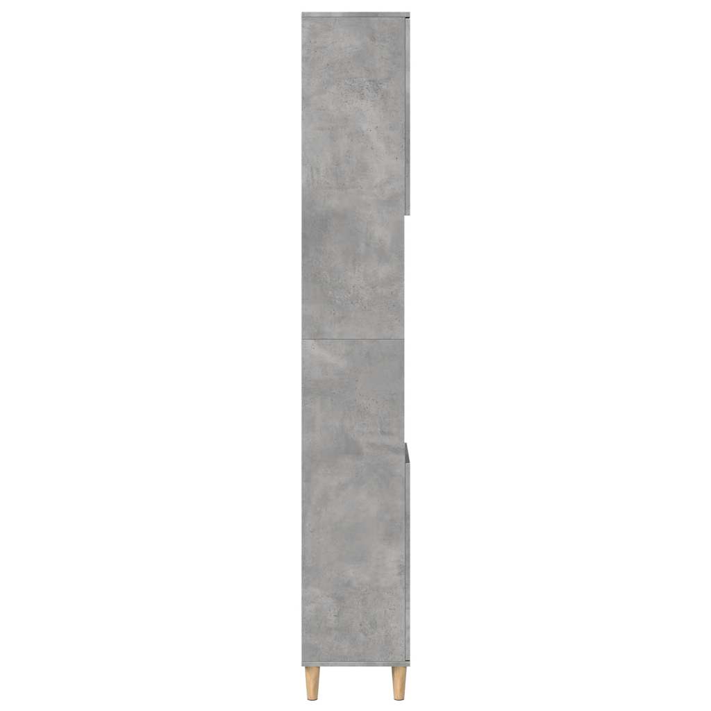 Bathroom cabinet, concrete grey, 30x30x190cm, wood