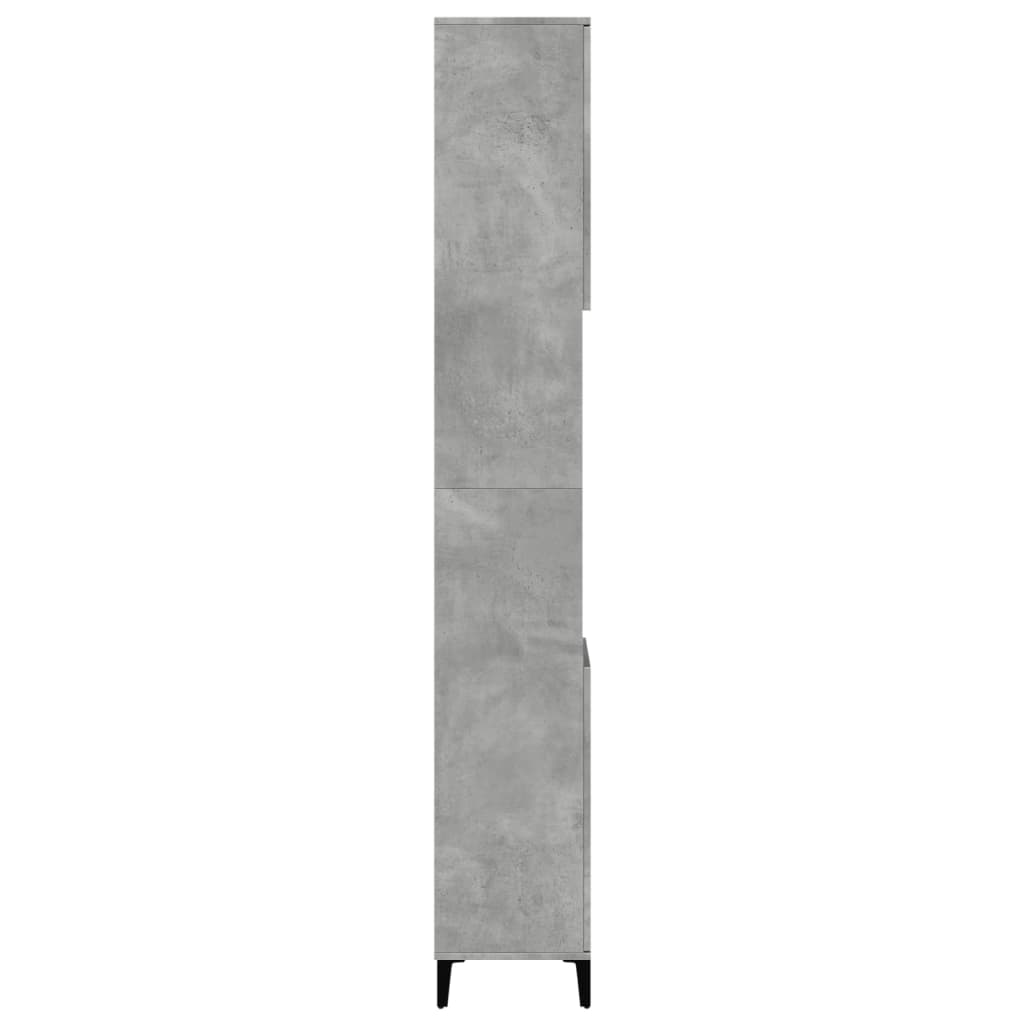 Bathroom cabinet, concrete grey, 30x30x190cm, wood