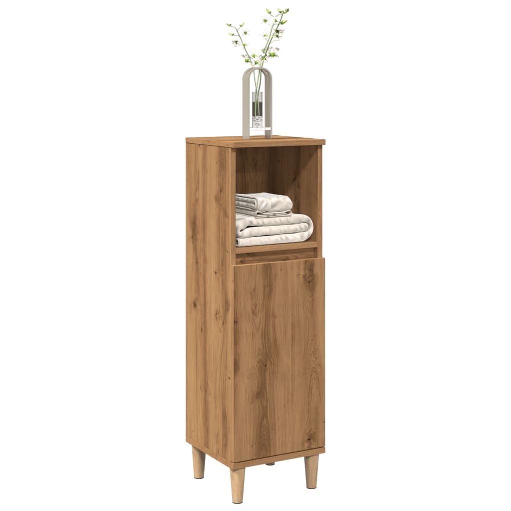 Bathroom cabinet, artisan oak, 30x30x100cm, wood