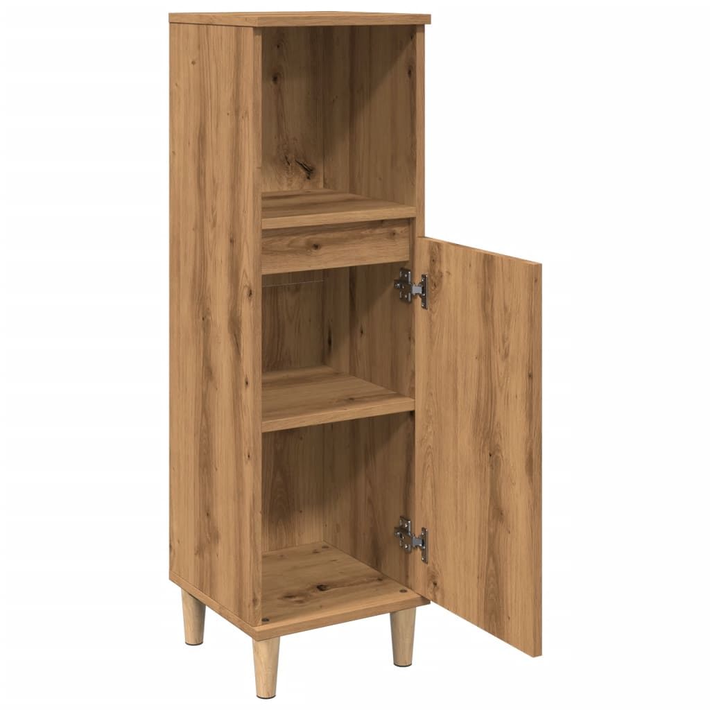 Bathroom cabinet, artisan oak, 30x30x100cm, wood