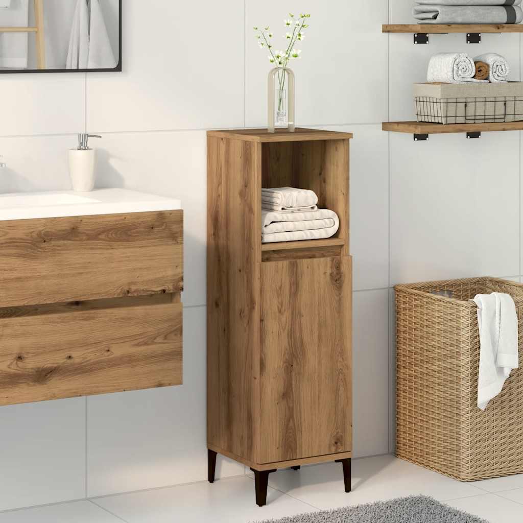 Bathroom cabinet, artisan oak, 30x30x100cm, wood