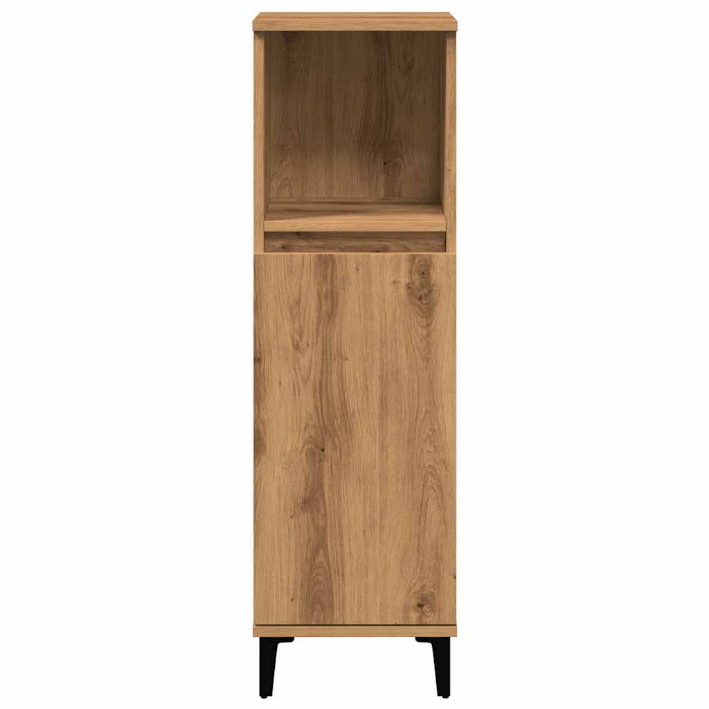 Bathroom cabinet, artisan oak, 30x30x100cm, wood