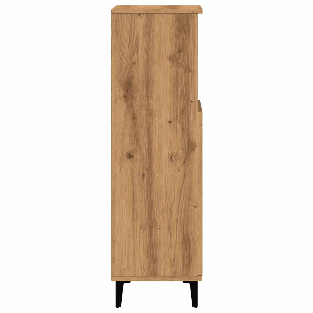Bathroom cabinet, artisan oak, 30x30x100cm, wood