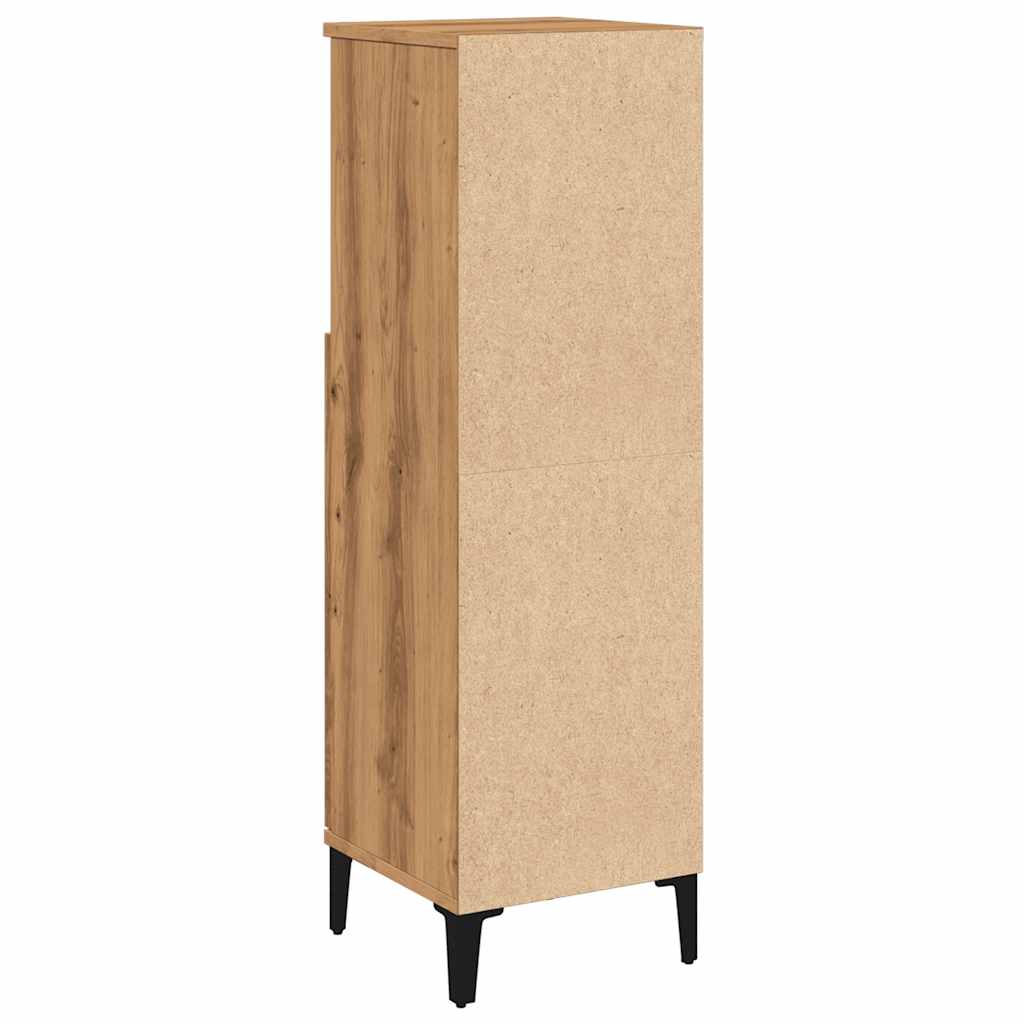 Bathroom cabinet, artisan oak, 30x30x100cm, wood
