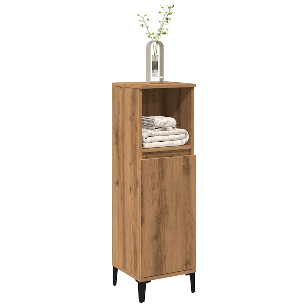 Bathroom cabinet, artisan oak, 30x30x100cm, wood