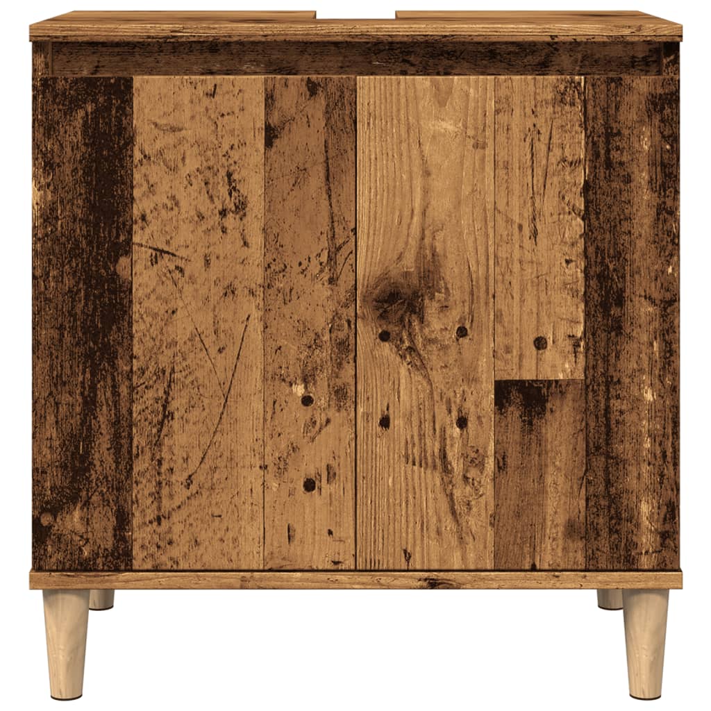 Wooden sink cabinet, 58x33x60cm, treated wood