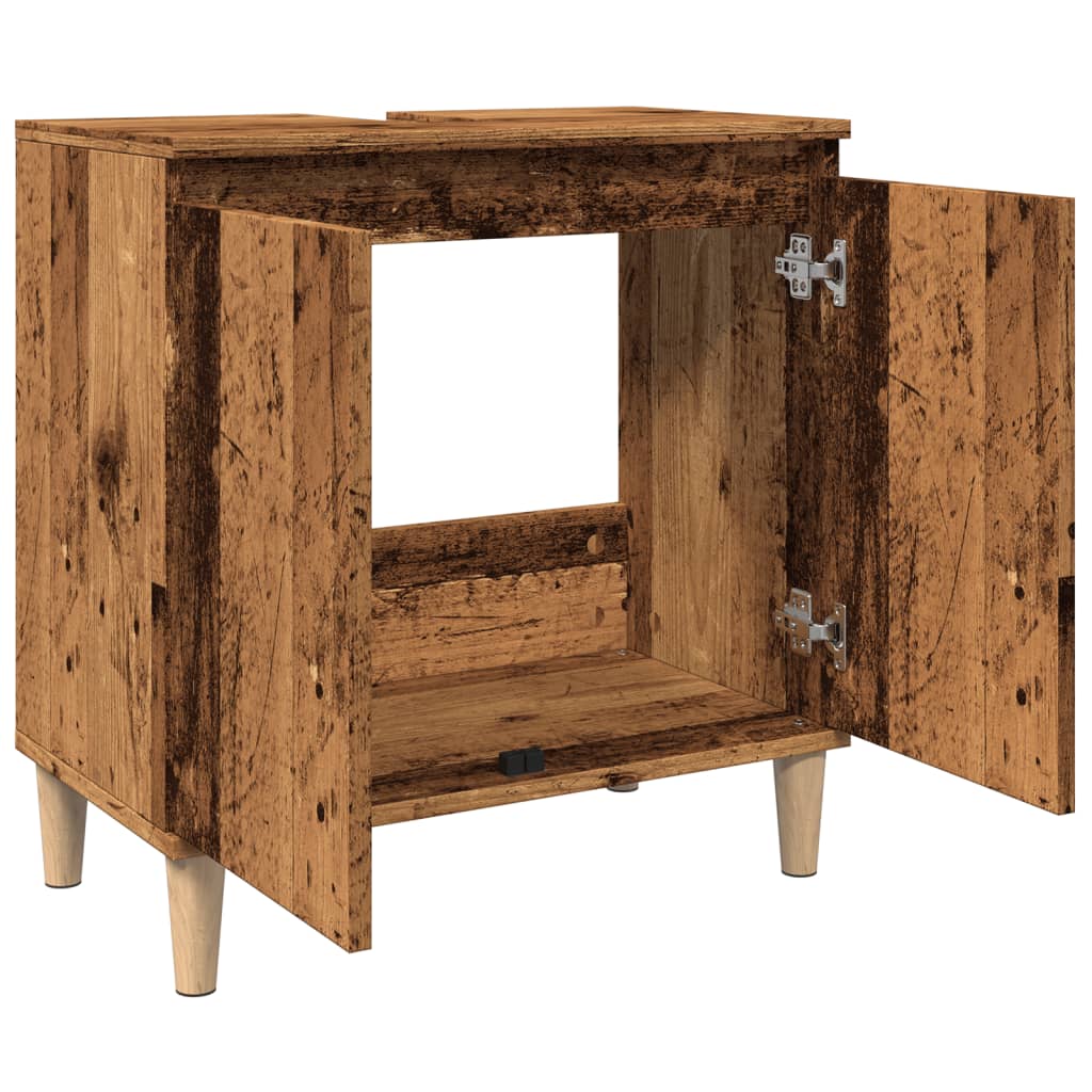 Wooden sink cabinet, 58x33x60cm, treated wood