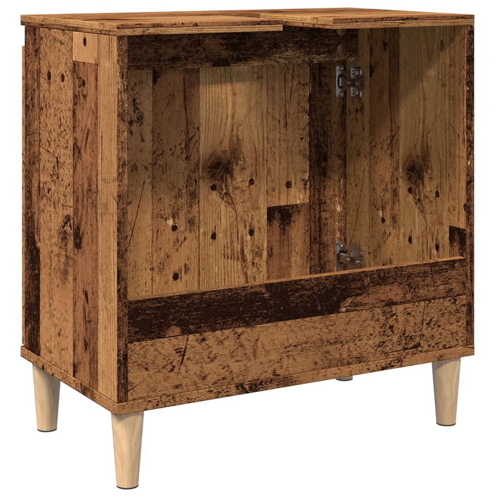 Wooden sink cabinet, 58x33x60cm, treated wood
