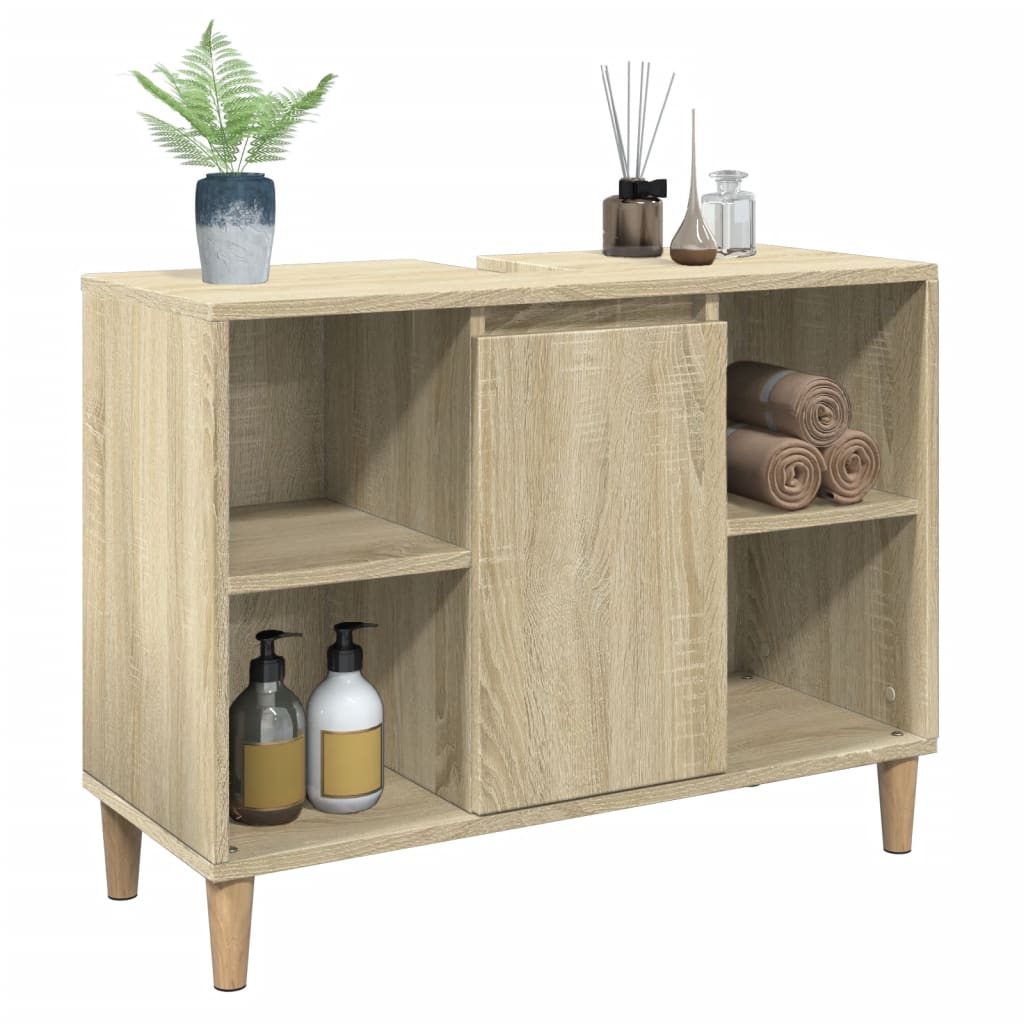 Bathroom cabinet, sonoma oak, 80x33x60cm, wood