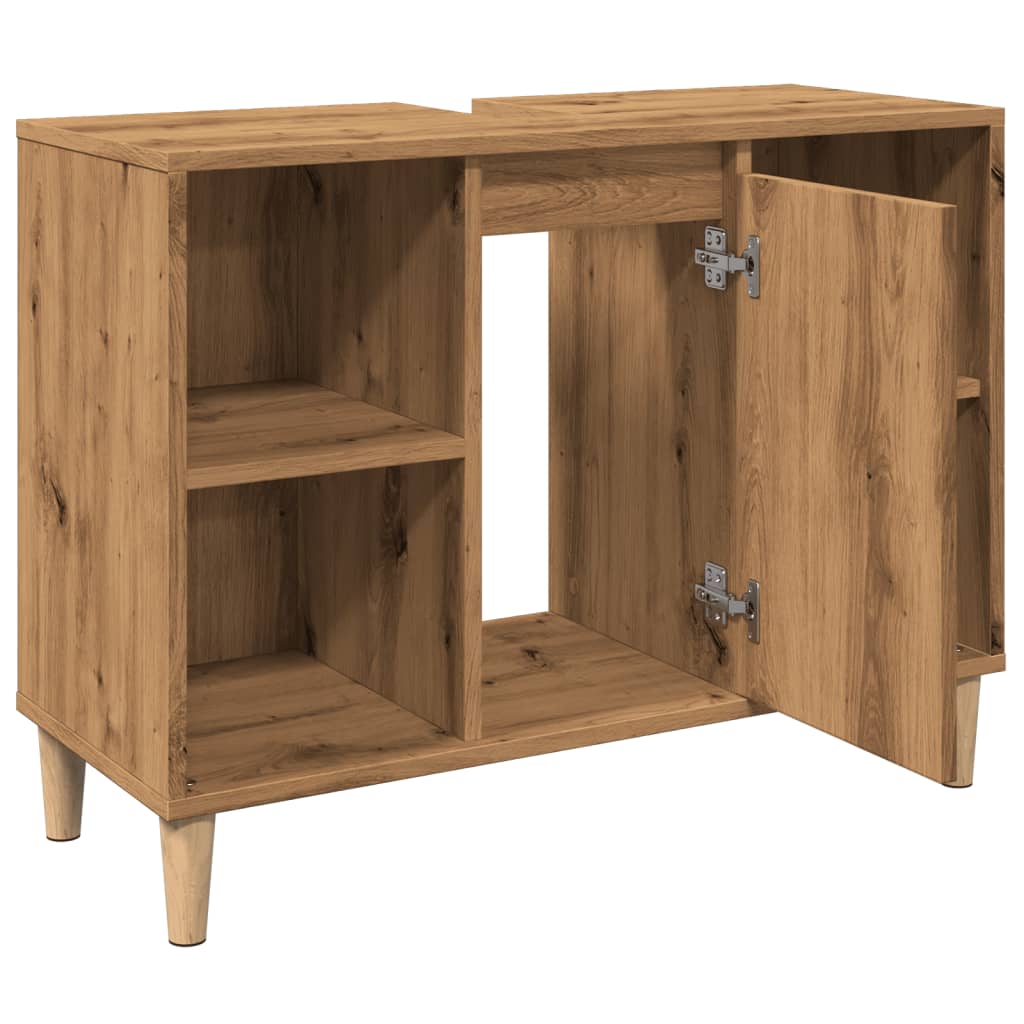 Bathroom cabinet, artisan oak, 80x33x60cm, wood