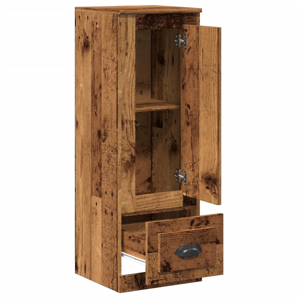 Chest of drawers, black, 36x35.5x103.5cm, engineered wood