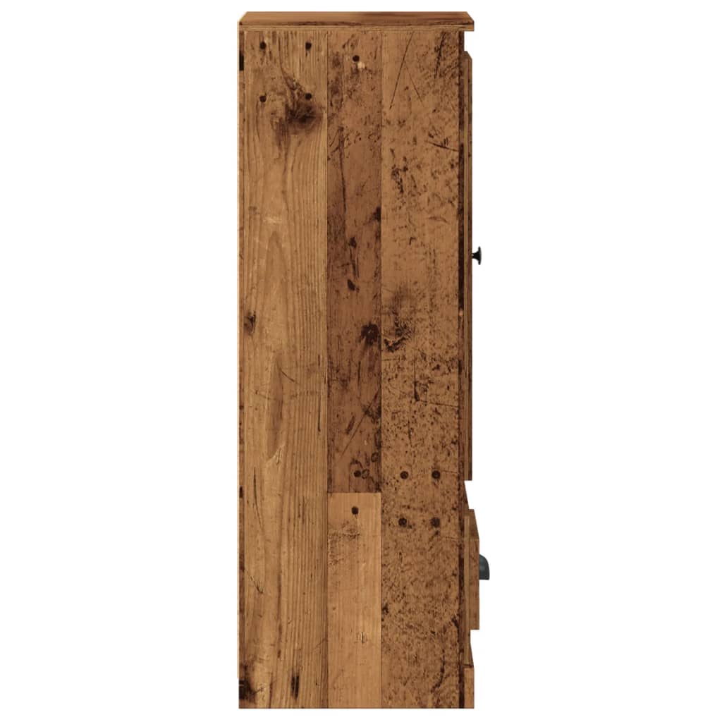 Chest of drawers, black, 36x35.5x103.5cm, engineered wood