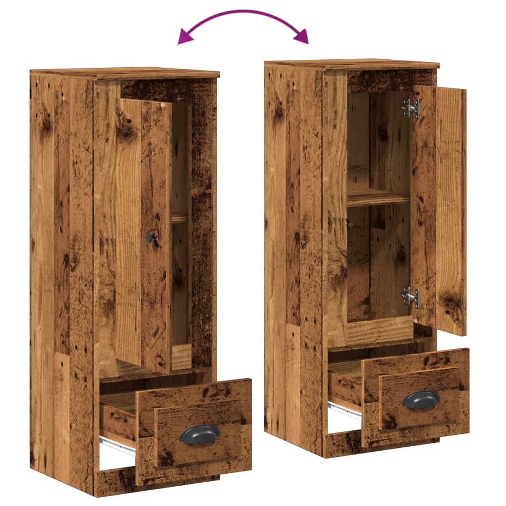 Chest of drawers, black, 36x35.5x103.5cm, engineered wood