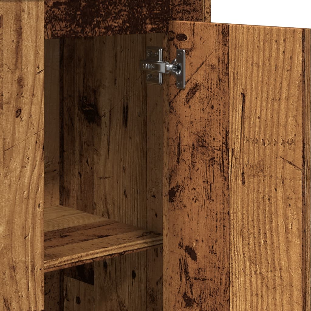 Chest of drawers, black, 36x35.5x103.5cm, engineered wood