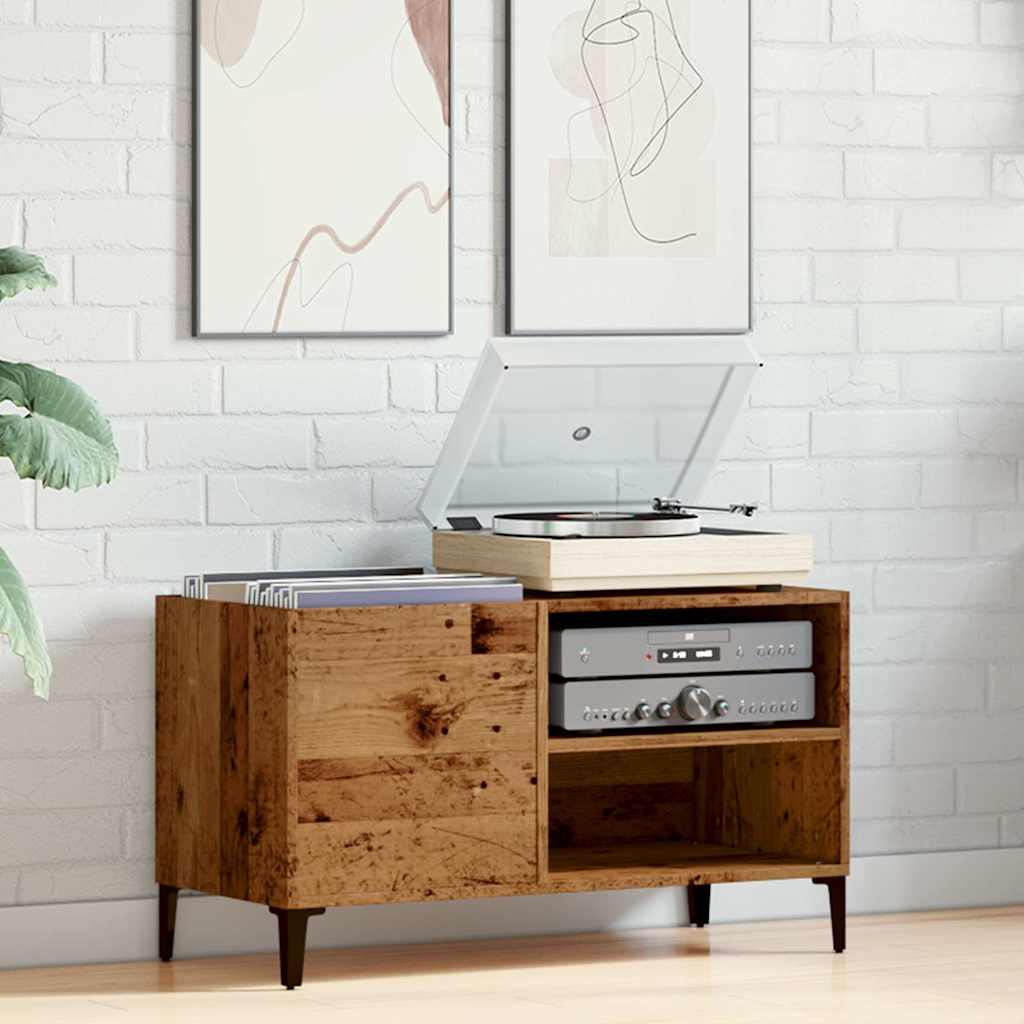 Vinilinių plokštelių spintelė, medienos, 84,5x38x48cm, mediena