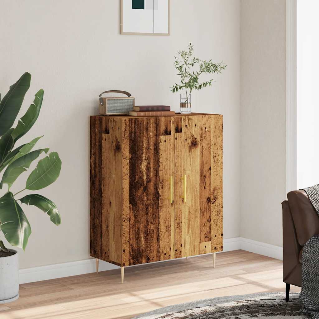 Sideboard, black, 69.5x34x90cm, engineered wood